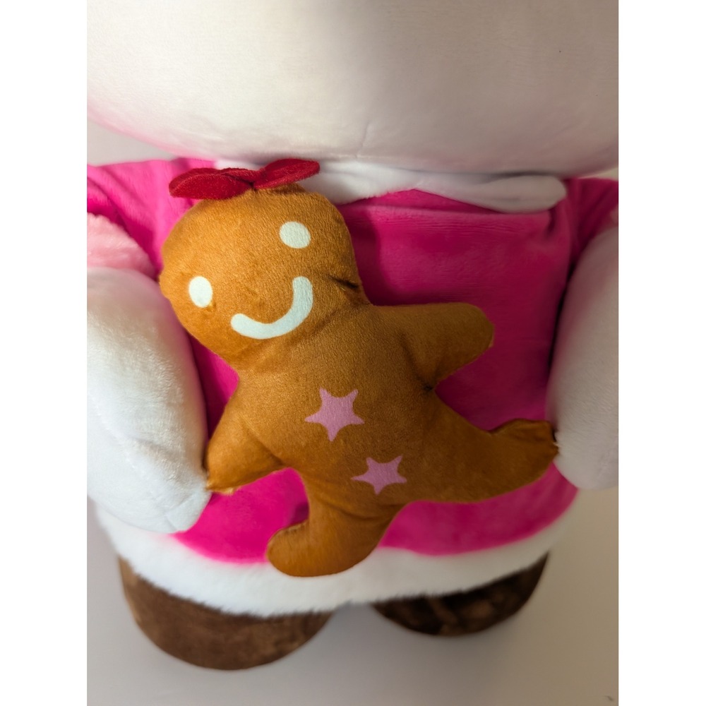 2025 Hello Kitty Pink Santa Gingerbread Christmas Greeter Plush 23.2" Viral NWT - Picture 10 of 13